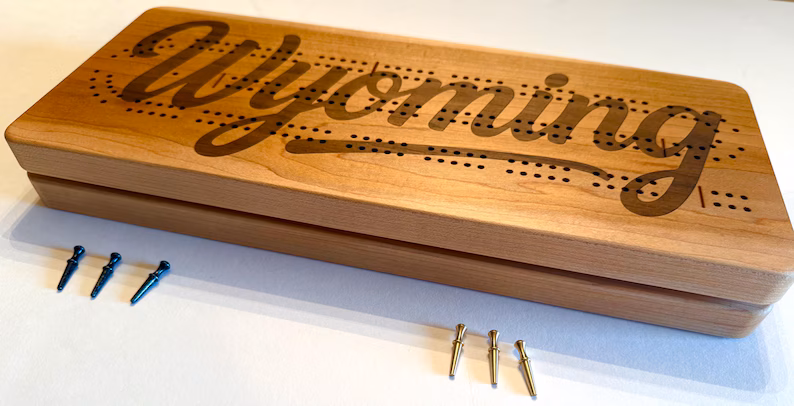 Custom Hardwood Cribbage Board